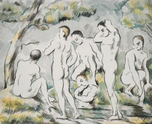 De badende, Lille tallerken, 1896-97